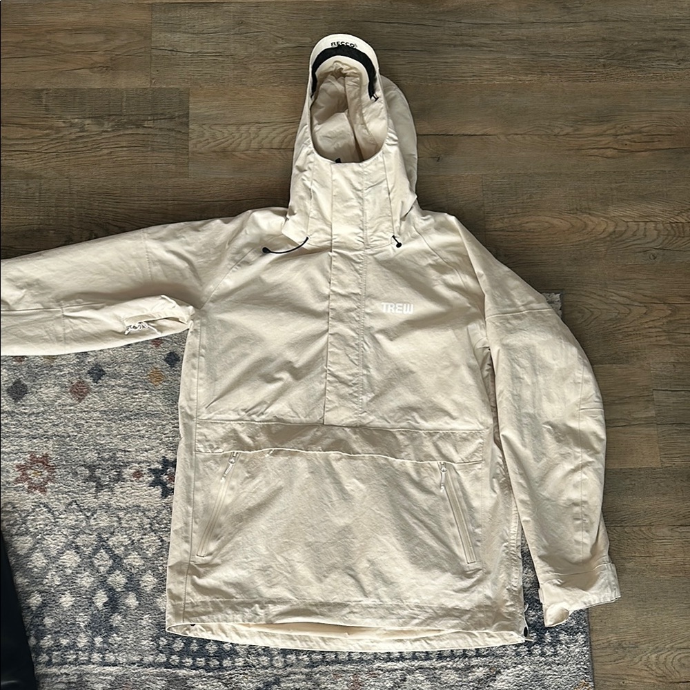 Trew Cream Hooded Jacket Men’s- Medium